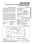 MAX5150/MAX5151 Low-Power, Dual, 13-Bit Voltage-Output DACs with Serial Interface _______________General Description