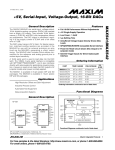 MAX541/MAX542 +5V, Serial-Input, Voltage-Output, 16-Bit DACs General Description Features