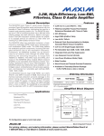 MAX9759 3.2W, High-Efficiency, Low-EMI, Filterless, Class D Audio Amplifier General Description