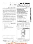 DG411F/DG412F/DG413F Quad, Rail-to-Rail, Fault-Protected, SPST Analog Switches General Description
