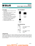 DS1817 Active High 3.3V EconoReset FEATURES PIN ASSIGNMENT
