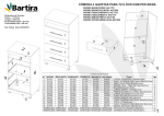 Cômoda 4 gavetas para TV e DVD com pés Siena