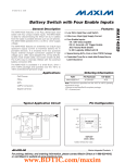 MAX14525 Battery Switch with Four Enable Inputs General Description Features