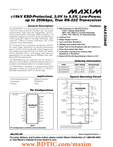 MAX3384E ±15kV ESD-Protected, 3.0V to 5.5V, Low-Power, ________________General Description