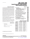 MAX4631/MAX4632/MAX4633 Fault-Protected, High-Voltage, Dual Analog Switches General Description