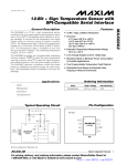 MAX6662 12-Bit + Sign Temperature Sensor with SPI-Compatible Serial Interface General Description
