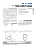 MAX6613 Low-Voltage Analog Temperature Sensor in an SC70 Package General Description