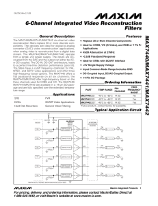 MAX7440/MAX7441/MAX7442 6-Channel Integrated Video Reconstruction Filters General Description