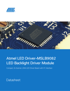 Atmel LED Driver-MSLB9082 LED Backlight Driver Module Datasheet
