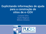 Explicitando informações de ajuda para a construção de sítios de e