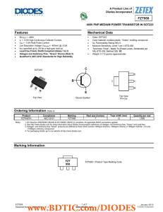 FZT958 Features Mechanical Data