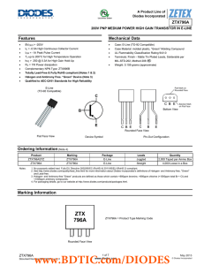 ZTX796A Features Mechanical Data
