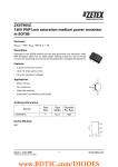 ZX5T955Z. 140V PNP Low saturation medium power transistor in SOT89 Summary