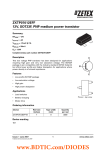 ZXTP07012EFF 12V, SOT23F, PNP medium power transistor Summary; Description