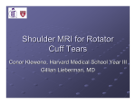Shoulder MRI for Rotator Cuff Tears