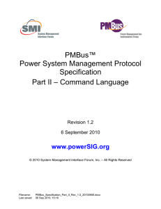 PMBus™ Power Syste em Management Pr rotocol