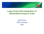 Large Scale Grid Integration of Renewable Energy in India Amit Kumar TERI University