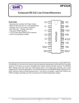 SP232A Enhanced RS-232 Line Drivers/Receivers FEATURES