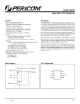 PI90LVB010 Single Bus LVDS Transceiver Features Description