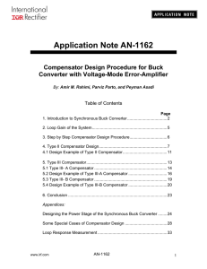 Application Note AN-1162 Compensator Design Procedure for Buck Converter with Voltage-Mode Error-Amplifier