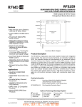 RF3159 QUAD-BAND GSM/EDGE/GSM850/EGSM900 /DCS/PCS/POWER AMPLIFIER MODULE Features