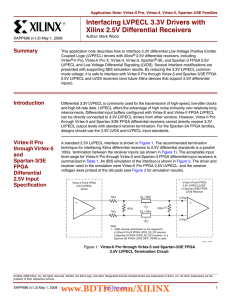 Interfacing LVPECL 3.3V Drivers with Xilinx 2.5V Differential Receivers Summary