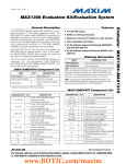 Evaluate:  MAX1304–MAX1315 MAX1308 Evaluation Kit/Evaluation System General Description Features