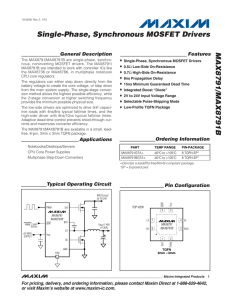 MAX8791/MAX8791B Single-Phase, Synchronous MOSFET Drivers General Description Features
