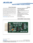 MAX5216PMB1 Peripheral Module General Description Features