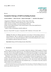 Geometric Entropy of Self-Gravitating Systems