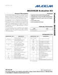 MAX4952B Evaluation Kit Evaluates: General Description Features