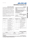 Evaluates: MAX4952A Evaluation Kit General Description Features