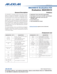 MAX4951C Evaluation Kit Evaluates: MAX4951C General Description Features