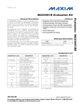 MAX4951B Evaluation Kit Evaluates: General Description Features