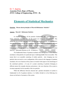 Elements of Statistical Mechanics