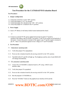 Test Procedure for the CAT3626AEVB Evaluation Board