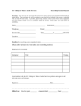 Recording Session Request form