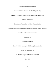 The American University in Cairo A Thesis Submitted to