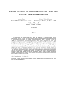 Patterns, Paradoxes, and Puzzles of International Capital Flows