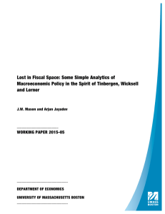 Lost in Fiscal Space: Some Simple Analytics of