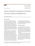 SOCIAL SECURITY’S FINANCIAL OUTLOOK: THE 2015 UPDATE IN PERSPECTIVE Introduction RETIREMENT