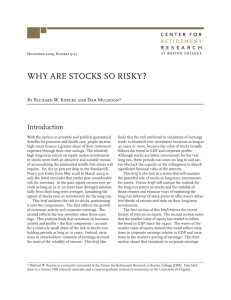 ? WHY ARE STOCKS SO RISKY  Introduction