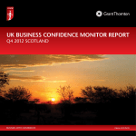 UK BUSINESS CONFIDENCE MONITOR REPORT Q4 2012 SCOTLAND BUSINESS WITH CONfIDENCE icaew.com/bcm