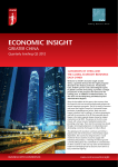 economic insight GREATER CHINA Quarterly briefing Q3 2012 sloWdoWn oF china and
