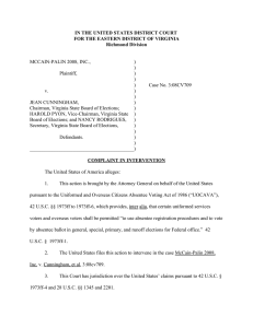 Intervenor COMPLAINT, filed by UNITED STATES OF AMERICA