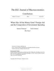 The B.E. Journal of Macroeconomics Contributions and the Composition of Government Spending