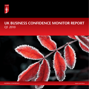 UK BUSINESS CONFIDENCE MONITOR REPORT Q1 2010 INSPIRING CONFIDENCE icaew.com/bcm