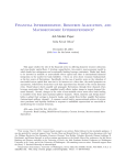 Financial Intermediation, Resource Allocation, and Macroeconomic Interdependence ⇤ Job Market Paper