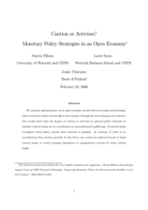 Caution or Activism? Monetary Policy Strategies in an Open Economy