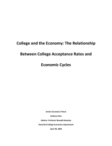 College and the Economy: The Relationship Between College Acceptance Rates and